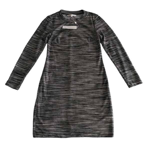 NWT Trina Turk Size Small Bellingham Gray Space Dye Knit Dress - Picture 1 of 13